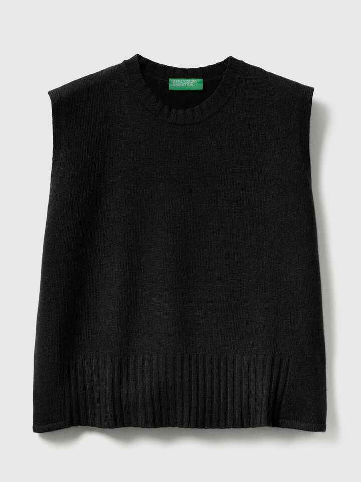 SLEEVELESS SWEATER Women image number 4
